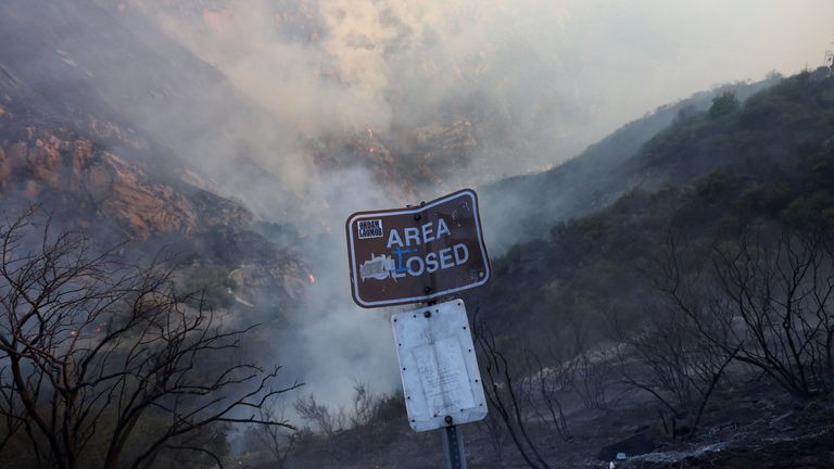 Smoke billows as the Franklin Fire burns in Malibu, California, U.S., December 10, 2024. REUTERS/Mario Anzuoni

