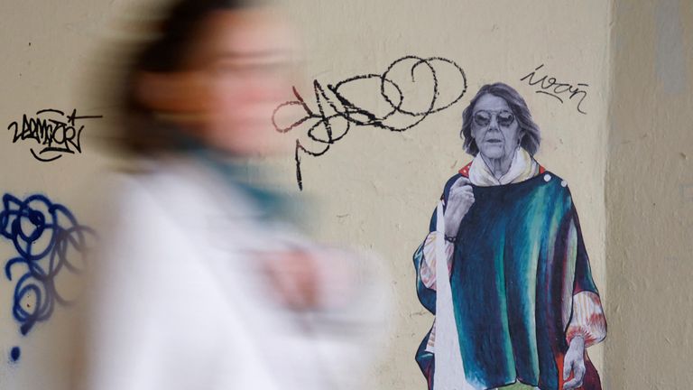 Graffiti in support of Gisele. Pic: Reuters