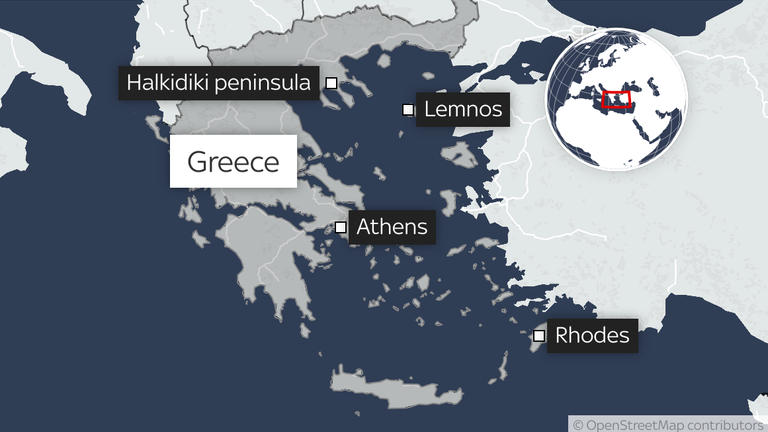 Some of the locations affected by Storm Bora in Greece