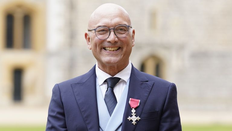 Gregg Wallace after being made a Member of the Order of the British Empire (MBE) by the Princess Royal in an investiture ceremony at Windsor Castle. Picture date: Tuesday February 28, 2023.
Read less

Picture by: Andrew Matthews/PA Archive/PA Images
Date taken: 28-Feb-2023