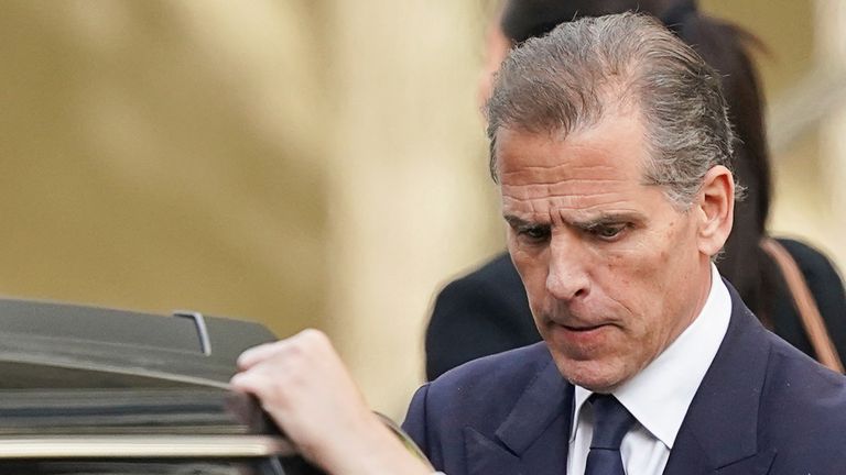 Hunter Biden pleaded guilty to federal tax evasion earlier this year. He was also found guilty on charges related to gun possession and drug use.
Pic: Reuters