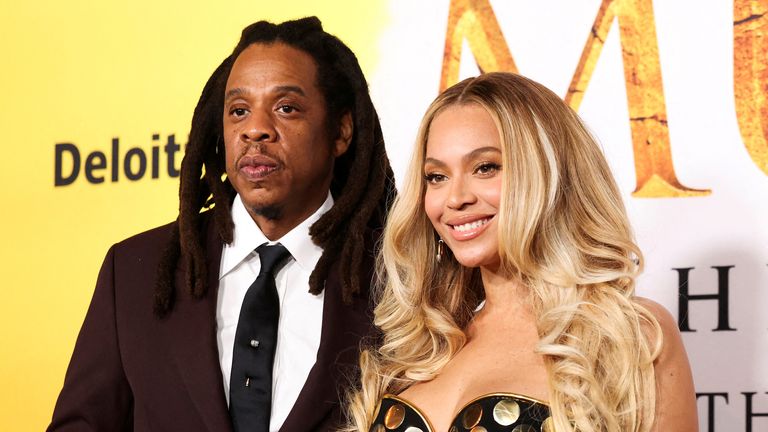 Jay-Z and Beyonce attend the premiere of ''Mufasa: The Lion King''.
Pic: Reuters