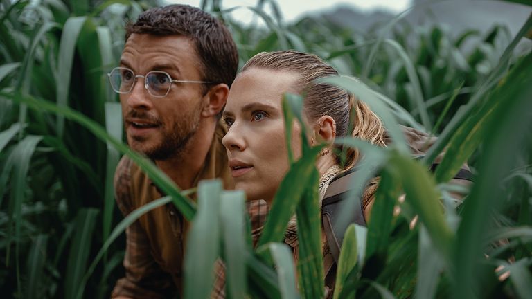 Jonathan Bailey and Scarlett Johansson in Jurassic World Rebirth. Pic: Universal Pictures