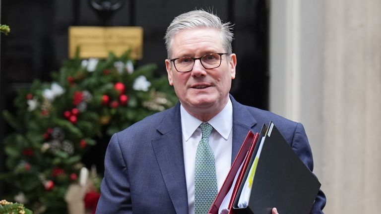 Prime Minister Sir Keir Starmer departs 10 Downing Street, London, to attend Prime Minister's Questions at the Houses of Parliament. Picture date: Wednesday December 18, 2024. PA Photo. See PA story POLITICS PMQs. Photo credit should read: James Manning/PA Wire