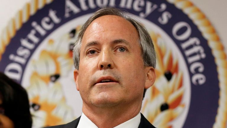 Texas attorney general Ken Paxton has filed the lawsuit. File pic: AP