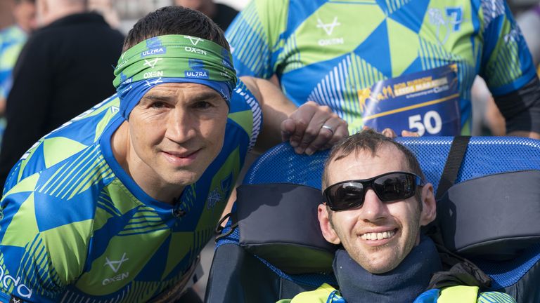 File photo dated 14/05/23 of Kevin Sinfield (left), and Rob Burrow. Pic: Danny Lawson/PA Wire