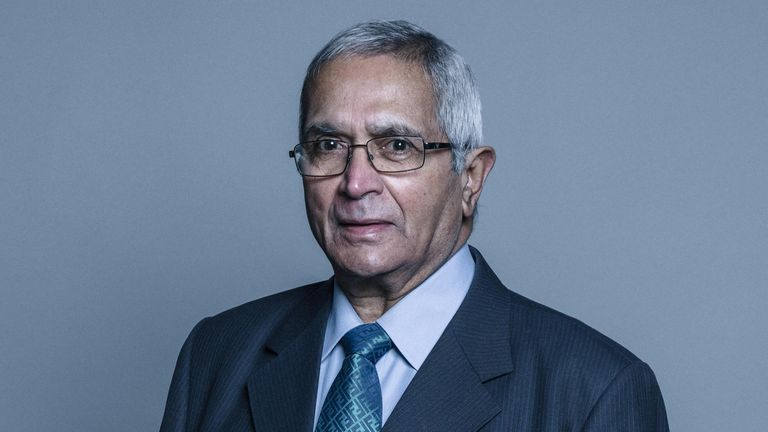 Lord Dholakia was called Lord Poppadom by Baroness Meyer, the Lords complaints committee found. Pic: House of Lords