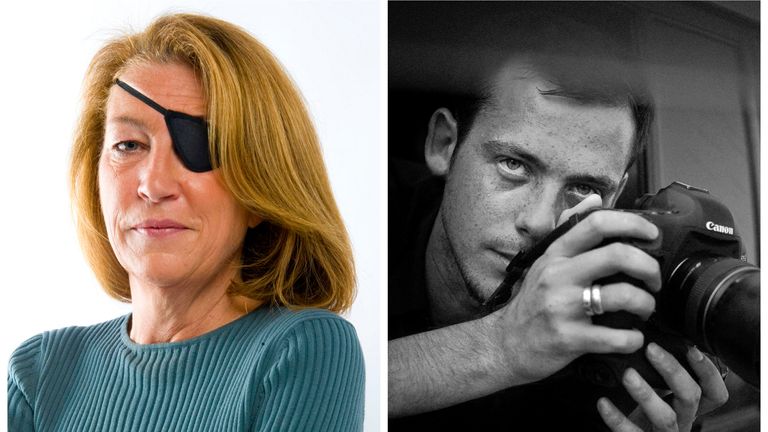 Marie Colvin and Remi Ochlik were killed in Homs in 2012. Pic: AP