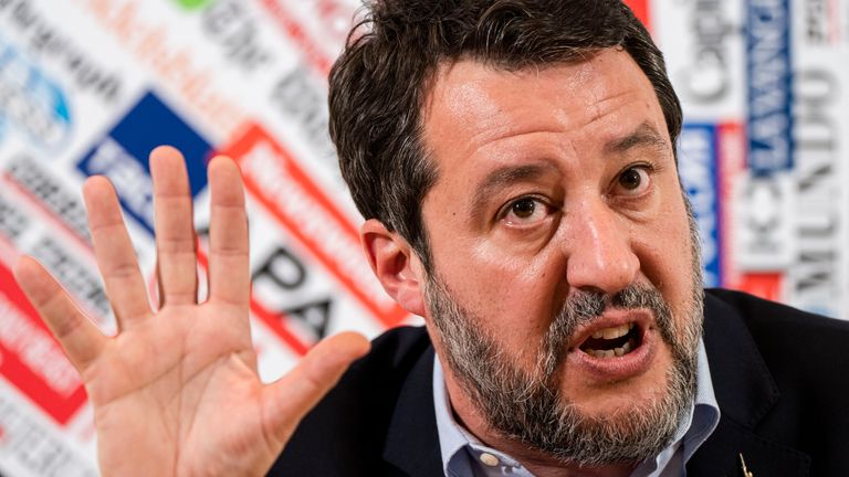 Matteo Salvini. Pic: AP