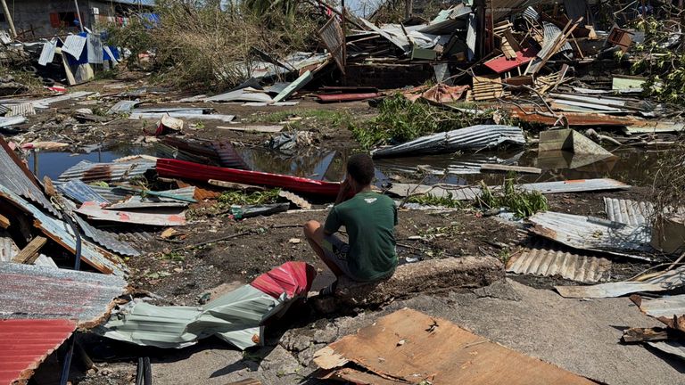 Many homes were flattened by the cyclone. Pic: Reuters