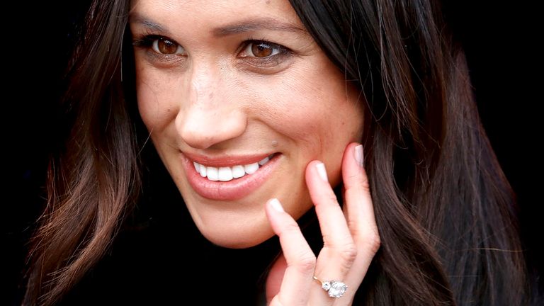 Meghan, Duchess of Sussex's engagement ring is estimated to be worth between £150,000 and £300,000