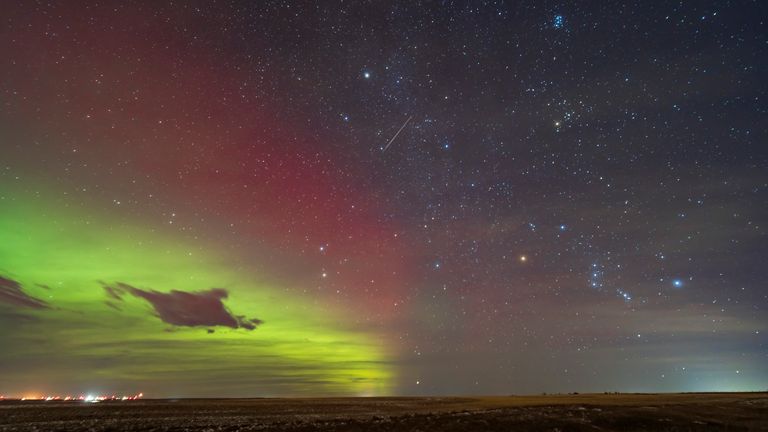 The Geminids being observed from Canada last year. Pic: Alan Dyer / VWPics/ AP	