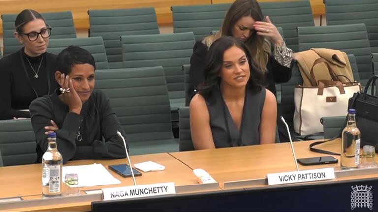 Naga Munchetty and Vicky Pattison appeared before the committee. Pic: PA