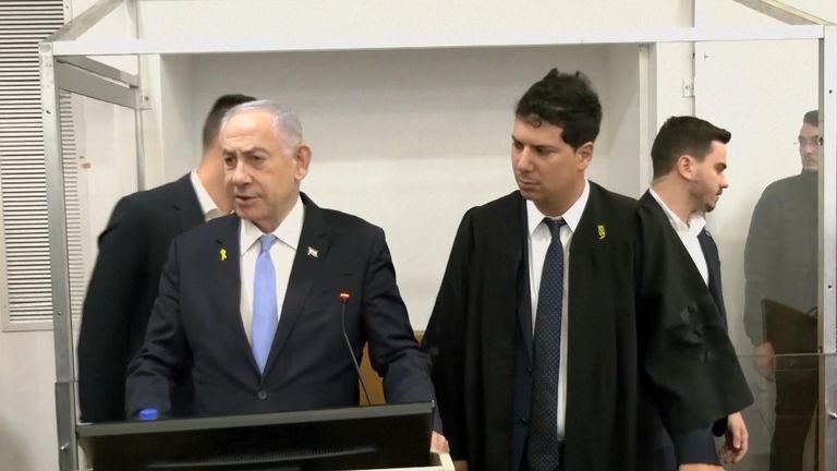 Israeli PM takes the stand again in his ongoing corruption trial
