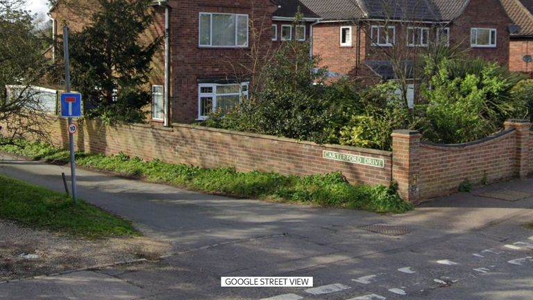 Turning into Carterford Drive, Norwich