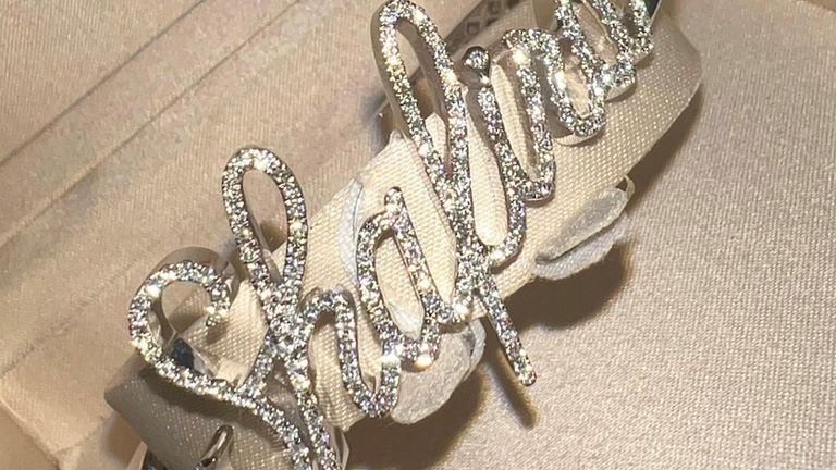 A Katherine Wang bracelet bearing the word 'Shafira'. Pic: Met Police