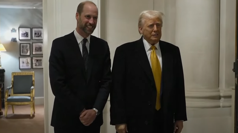 Donald Trump says Prince William ‘doing a wonderful job’ as they greet for a second time in Paris this evening | World News