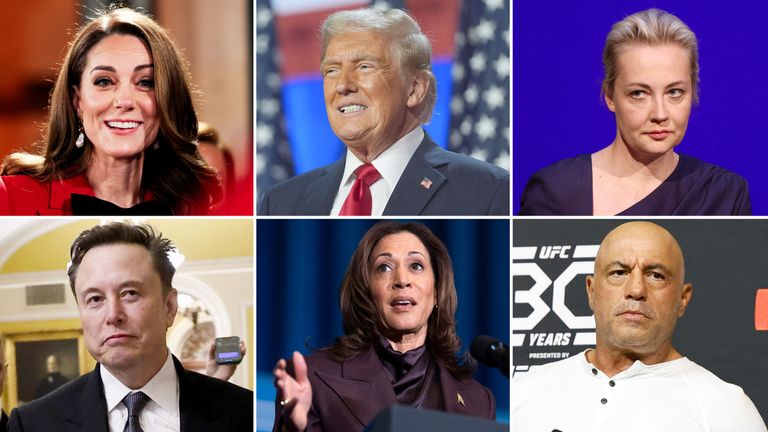 Some of the nominees for Time's Person Of The Year 2024. Pics: Reuters/AP