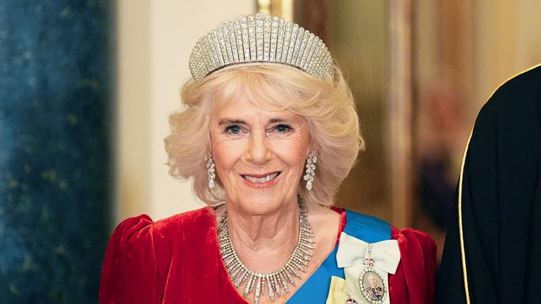 The Queen at the state banquet. Pic: Reuters