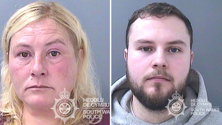 Rebekah Edwards and Lewis Edwards. Pics: South Wales Police
