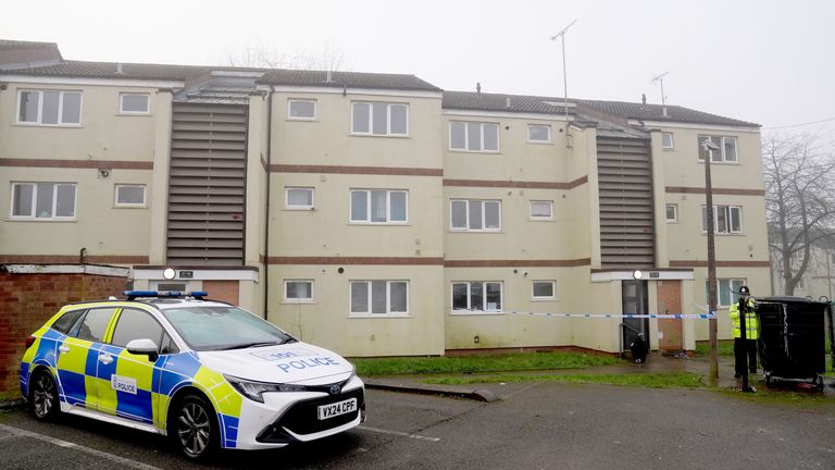 Police at the scene on Fownhope Close in Redditch. Photo: PA