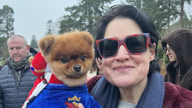 Heidi Porter from Doncaster brought her dogs Coco and Peanut to see the royals