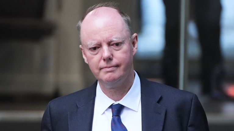 England's chief medical officer Professor Sir Chris Whitty leaves after giving evidence for Module 3 to the UK Covid-19 Inquiry at Dorland House in London. This portion of the probe will explore the impact of the pandemic on healthcare systems in the four nations. Picture date: Thursday September 26, 2024.

