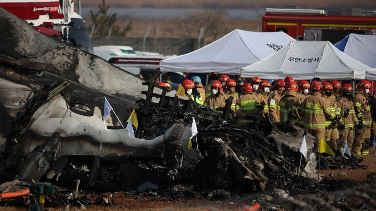 The rescue and salvage operation is now well underway.
Pic: Reuters/Kim Hong-ji