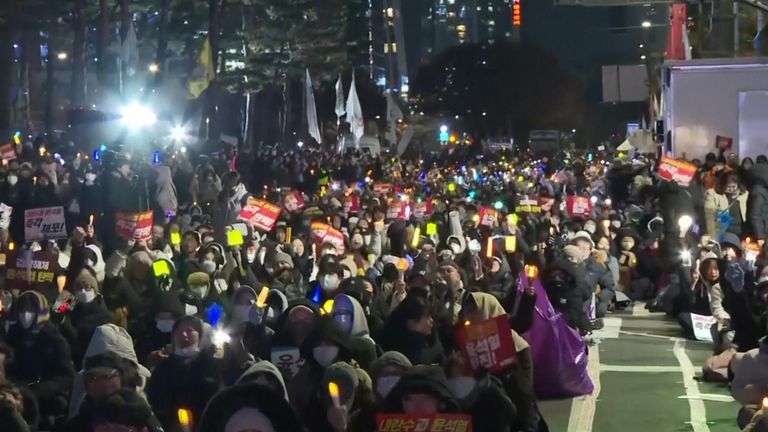 South Korean protesters continued demonstrating in the streets of Seoul against President Yoon Suk Yeol.