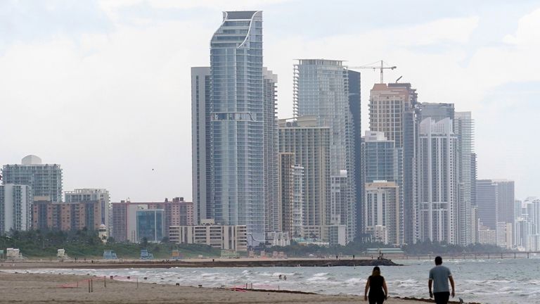 A view of Surfside in Florida. Pic: AP