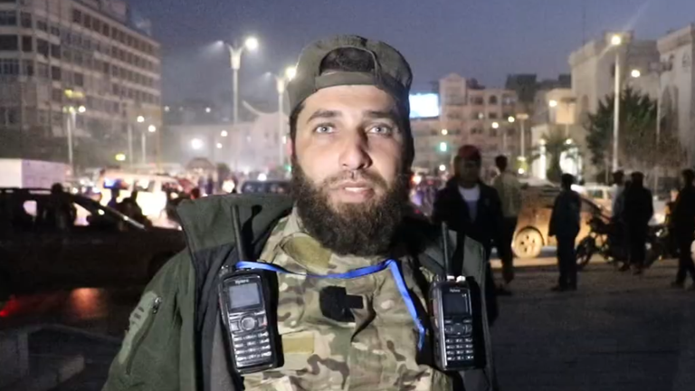 A Syrian rebel fighter in Hama