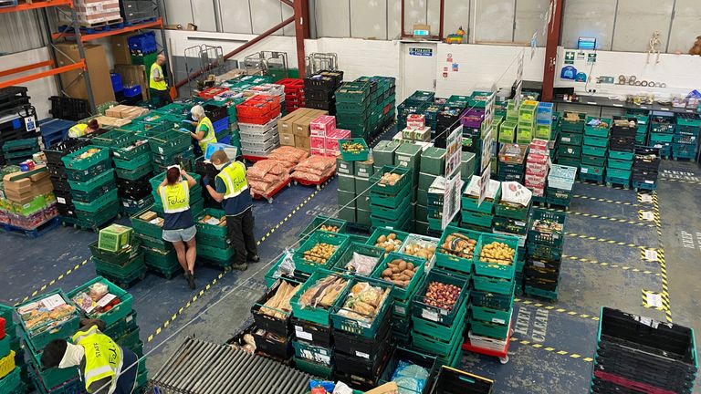 Felix Project workers putting together food donations at one of their units. File pic: PA