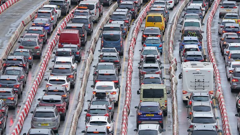 The RAC and INRIX say roads will be most congested between 1pm and 7pm from Friday to Sunday. File pic: PA