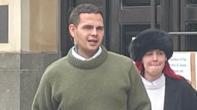 Slowthai known by the stage name Slowthai, accompanied by his wife Anne-Marie, leaving Oxford Crown Court.
Pic PA