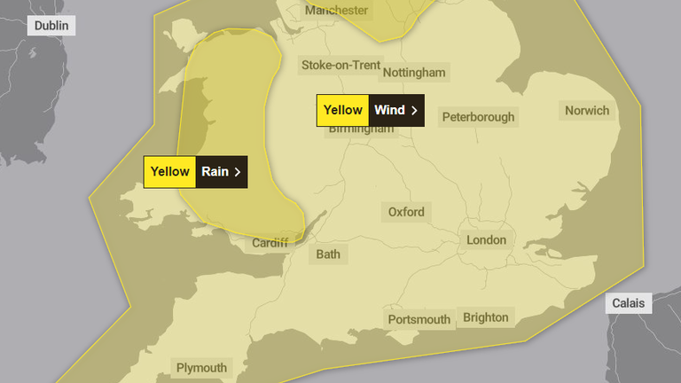 Met Office weather warning for rain in Wales on 1 January