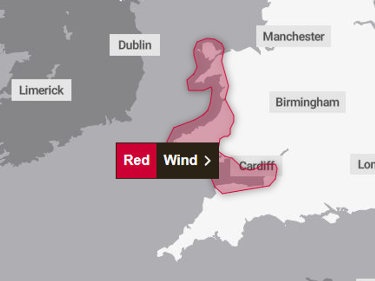 The Met Office red warning