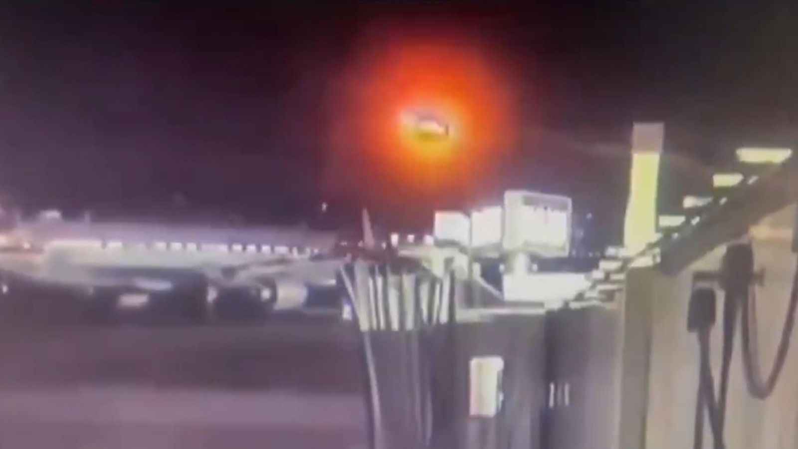 Washington plane crash CCTV captures moment of midair collision US