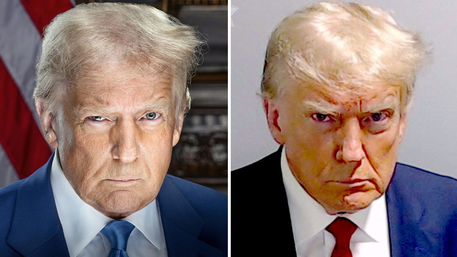 New portrait of Donald Trump released ahead of inauguration - and it has drawn comparisons to his mugshot