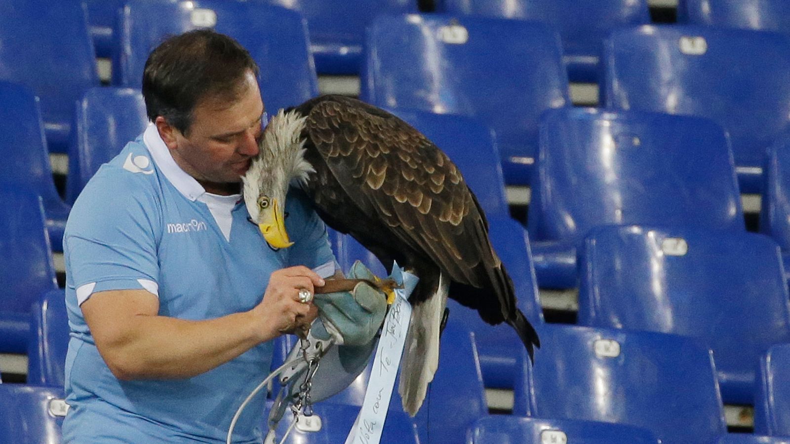 Prosthetic penis photos get football club's eagle handler sacked