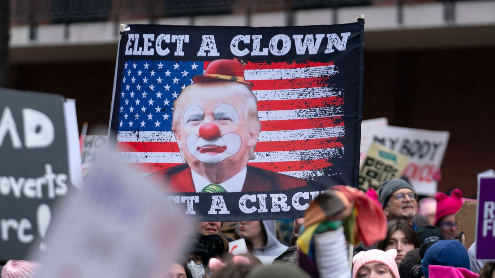 Thousands march in Washington DC ahead of Donald Trump's inauguration