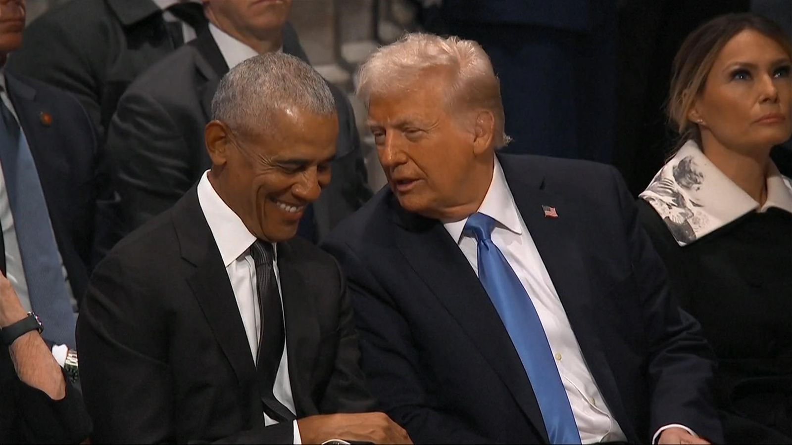 Smiles, handshakes and stone-faced stares: How presidents and rivals interacted at Jimmy Carter's funeral