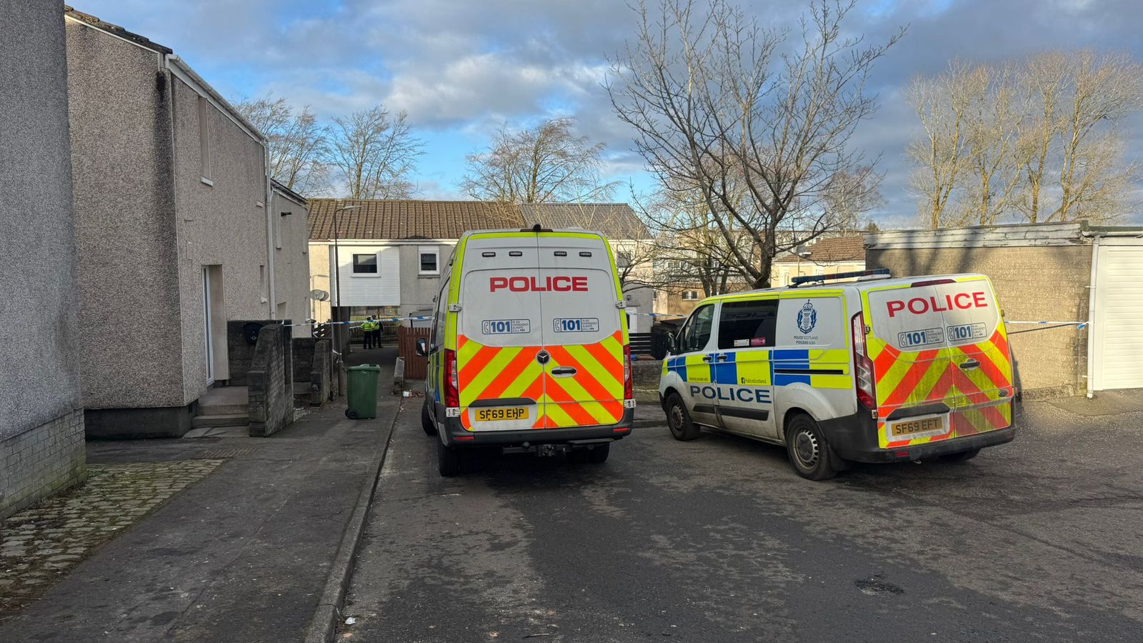 Six-year-old girl and man found dead inside West Calder house as Police Scotland launch probe