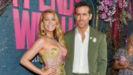 Blake Lively, left, and Ryan Reynolds attend the world premiere of "It Ends with Us" at AMC Lincoln Square on Tuesday, Aug. 6, 2024, in New York. (Photo by Evan Agostini/Invision/AP)