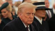 U.S. President-elect Donald Trump attends a service at St. John's Church on the inauguration day of his second Presidential term in Washington, U.S. January 20, 2025. REUTERS/Carlos Barria