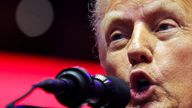 U.S. President-elect Donald Trump speaks during a rally the day before he is scheduled to be inaugurated for a second term, in Washington, U.S., January 19, 2025. REUTERS/Carlos Barria