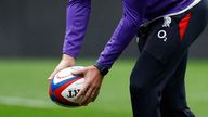 Rugby Union - Autumn Internationals - England Training - Allianz Stadium Twickenham, London, Britain - November 15, 2024 England's Henry Slade and Dan Cole during training Action Images via Reuters/John Sibley

