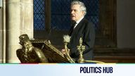 Gordon Brown during hos speech at the funeral of John Prescott.