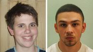 Undated handout photos of 16-year-old Jimmy Mizen (left) and Jake Fahri. Fahri was found guilty at the Old Bailey today of the murder of 16-year-old schoolboy Jimmy, who bled to death in a bakery after a glass dish was thrown at him.