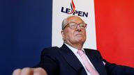 Jean-Marie Le Pen.
Pic: Reuters