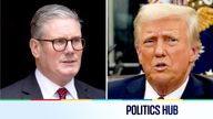 Keir Starmer and Donald Trump.
Pic: Reuters/PA